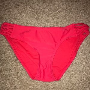 hot pink criss cross bikini bottoms